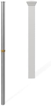 WamBam Newport Picket Fence, White Vinyl DIY No Dig Kit | 3ftH x 6ftW, 1 Panel + 1 Post, ZP19002