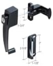 Black Screen and Storm Door Push Button Lock 1-3/4" Screw Holes