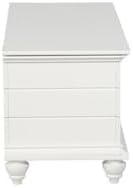 BOWERY HILL Transitional Rubberwood Cedar Chest, 40.5" W x 17.33" D x 19" H, MDF and Tupelo Veneer, White Finish, Faux Plank Details