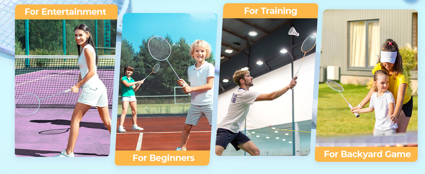 Badminton Rackets Set