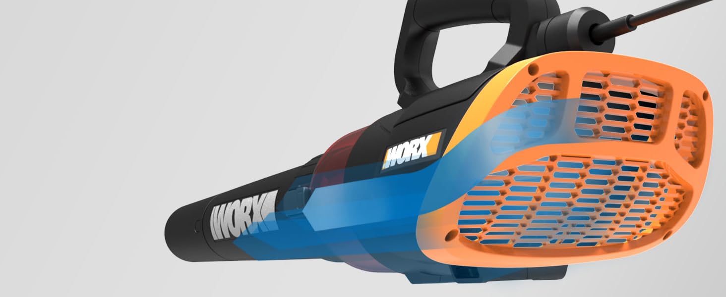 WORX WG520 Corded Leaf Blower - Hyper-stream Air Nozzle