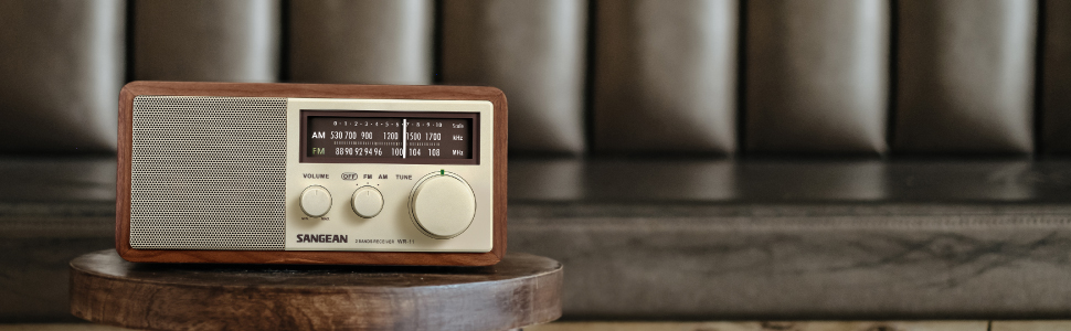 WR-11, Sangean, SANGEAN, am, fm, tabletop, portable, wood, classic,
