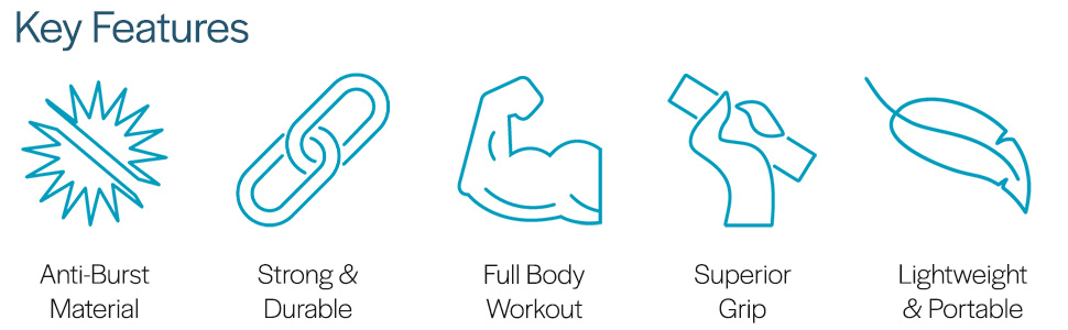 Key features - Anti-Burst Material, Strong and Durable, Full Body Workout, Superior Grip Lightweight