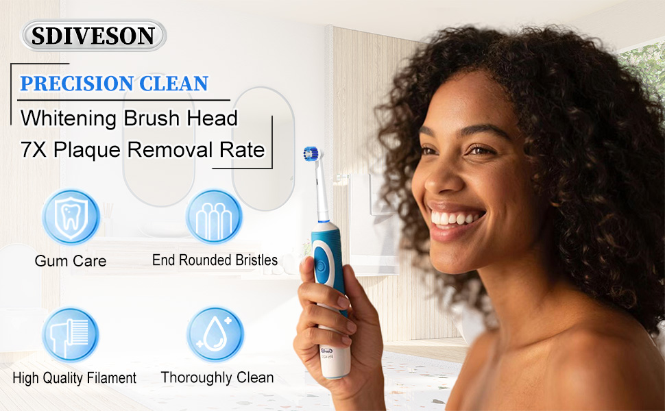 Precision-Cleaning Electric Toothbrush Heads