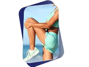 Woman stretching, her knee bent