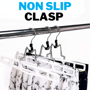 Our Jeans hanger comes with heavy duty non slip plastic clasps which offer strong grip for holding