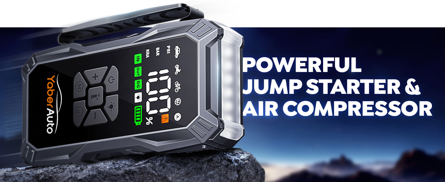jump starter with air compressor car battery jumper starter portable car battery jump starter pack