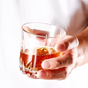 crystal whiskey glass set 4