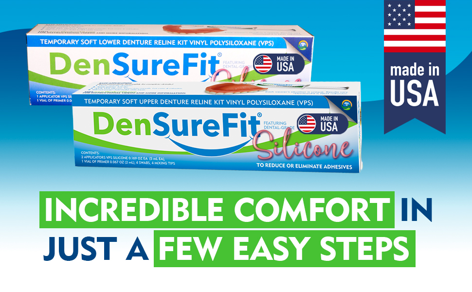 densurefit reliner kit Made in USA