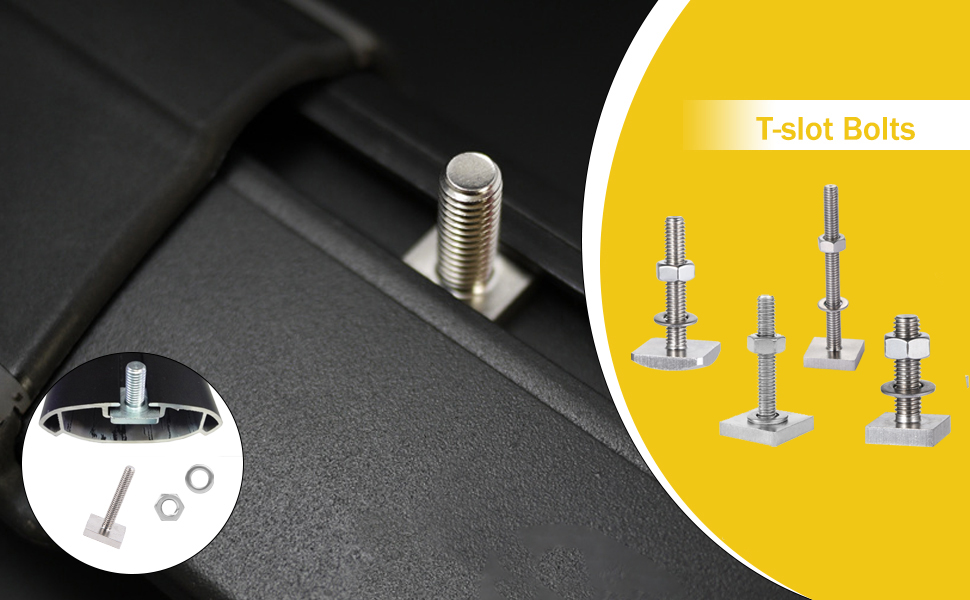 slilding block T-slots bolts adapter for T-track roof bars, 304 stainless steel, M6x32mm