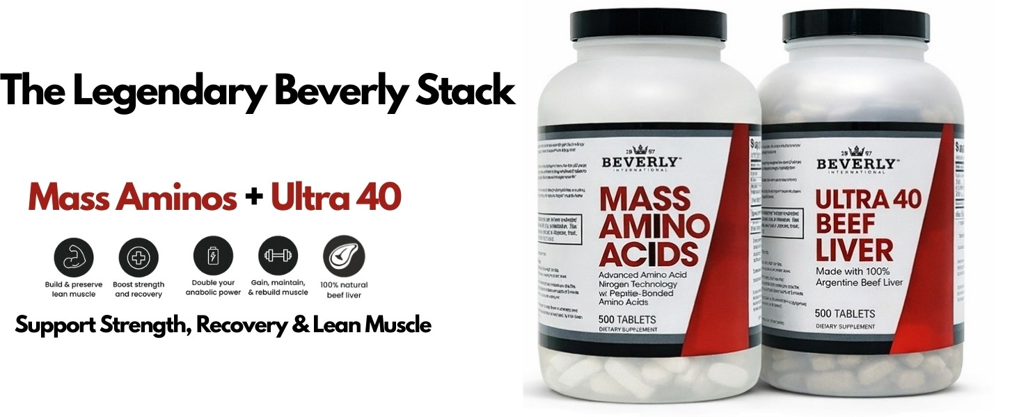 Mass Amino + Ultra 40 Legendary Beverly Stack