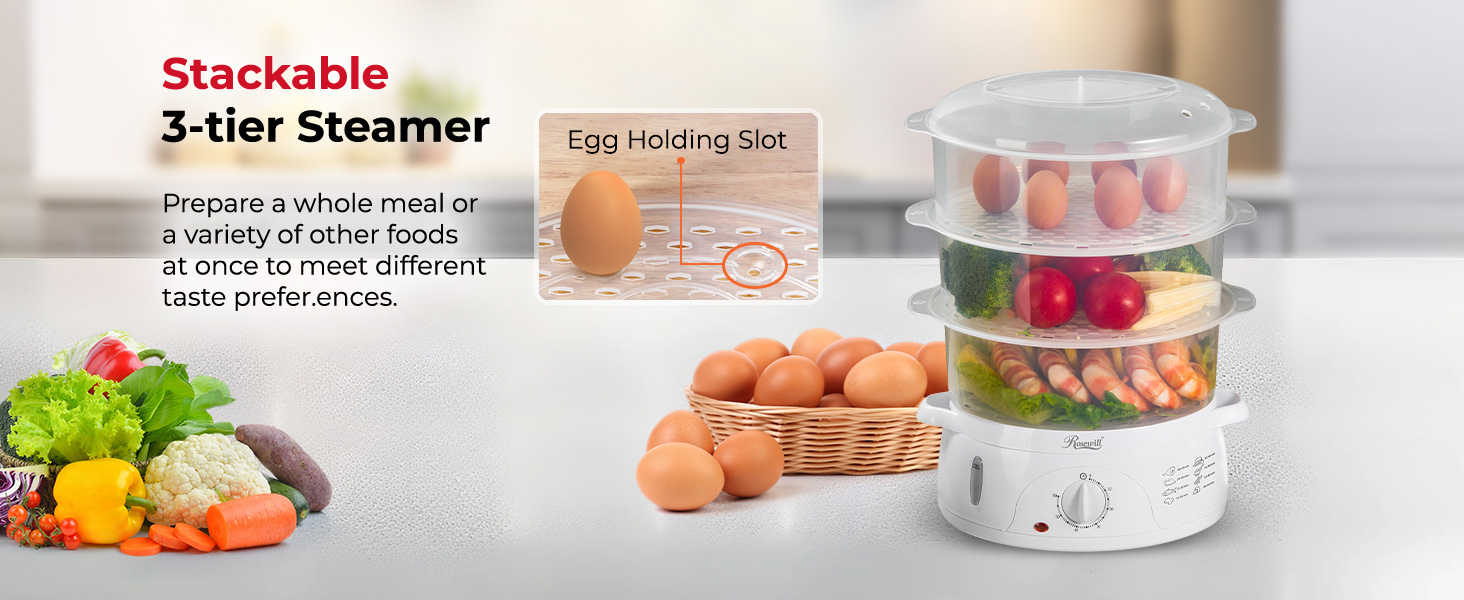 3 tier food steamer