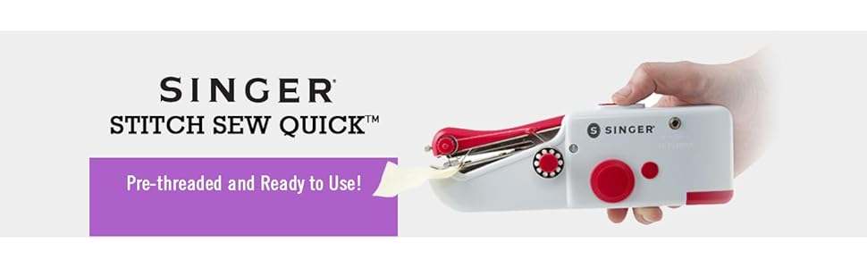 singer hand held mending clothing repair sewing stitch cordless battery prethreaded machine portable