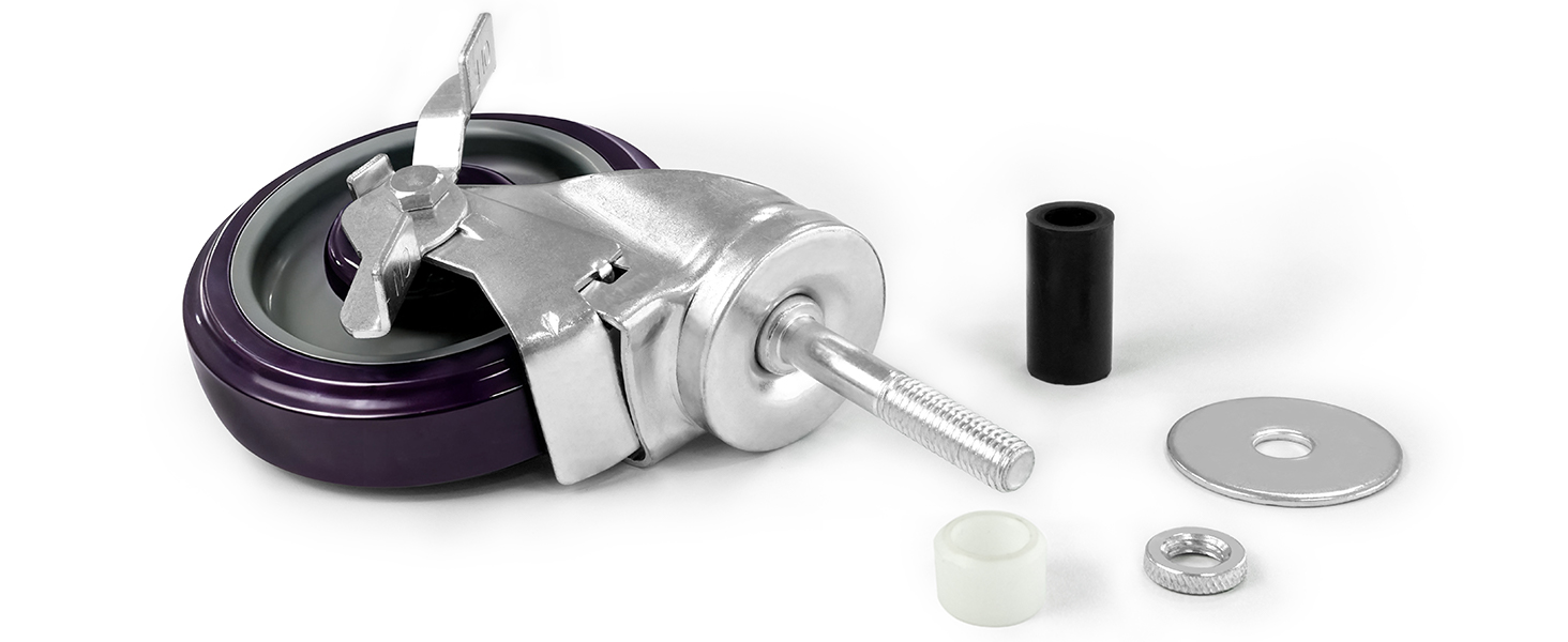 expanding stem caster