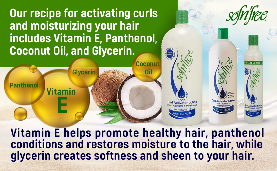 Sofn’Free Moisturizer &amp; Curl Activator productos para rizar el cabello natural curl cream
