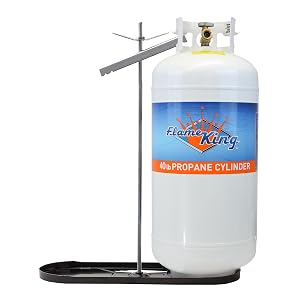 Flame King Dual RV Propane Tank Cylinder Rack for RVs and Trailers for 40lb Tanks