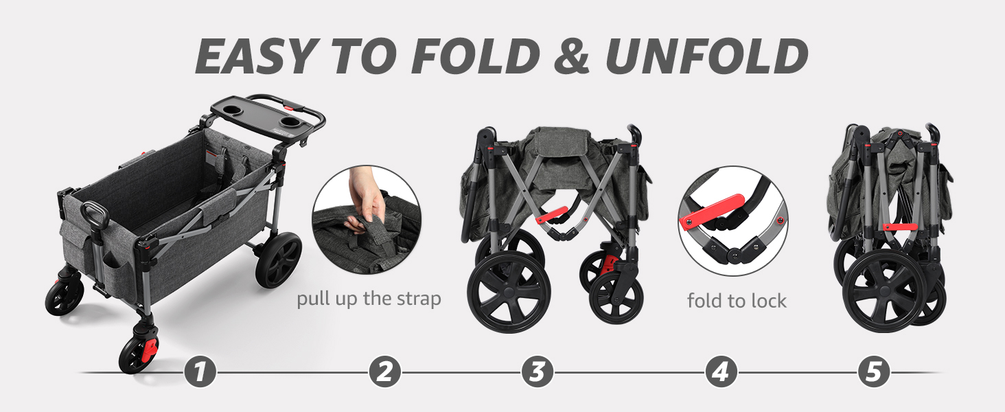 stroller wagon with 2 kids