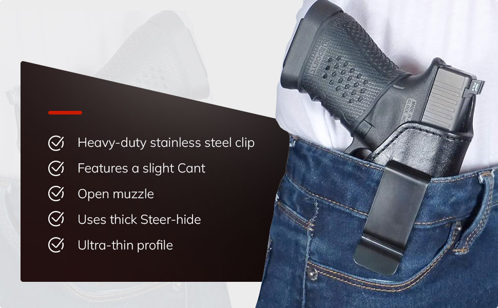 Tactical Scorpion Gear Full Grain Leather IWB Concealment Conceal Carry Gun Holster