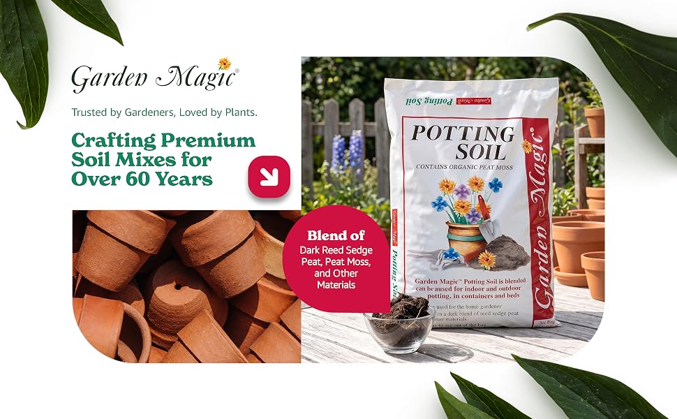 Michigan Peat Company Garden Magic General Purpose Potting Soil Mix, 20 Lb Bag