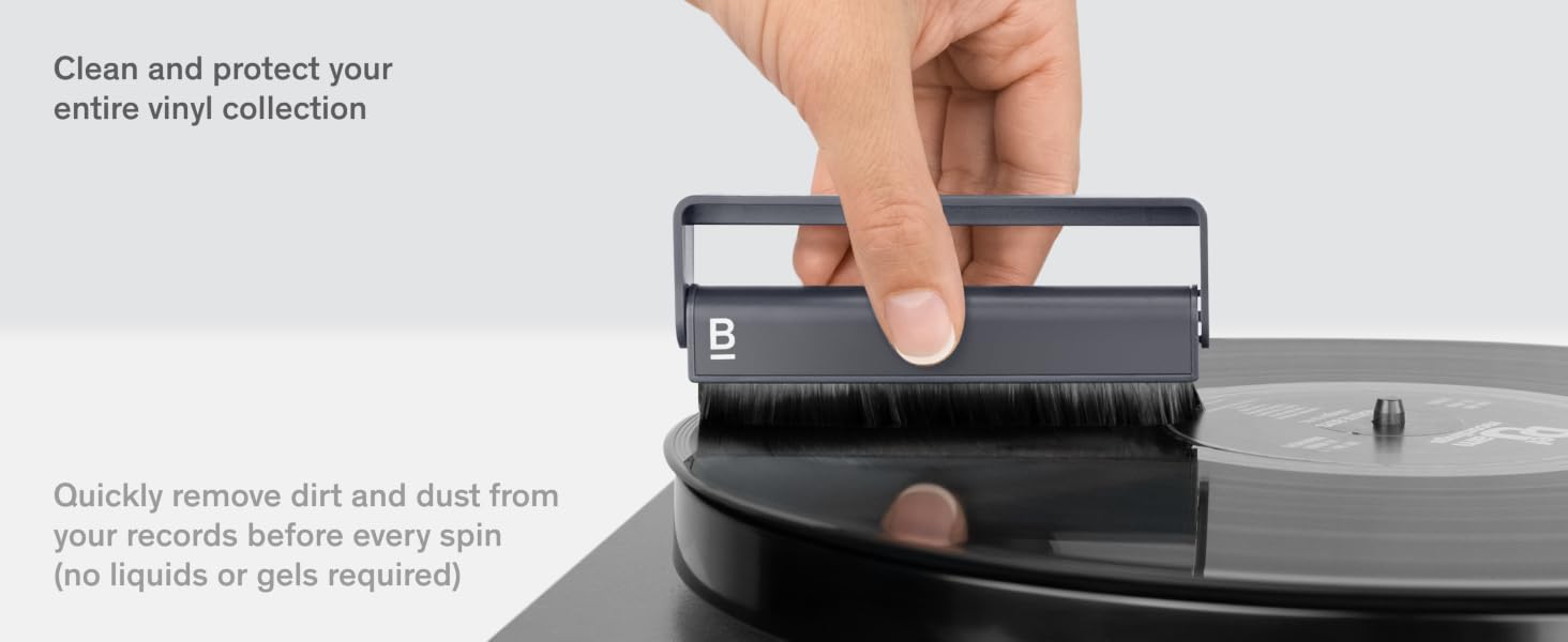 turntable vinyl record player cleaning brush carbon fiber boundless audio hifi cleaner anti static