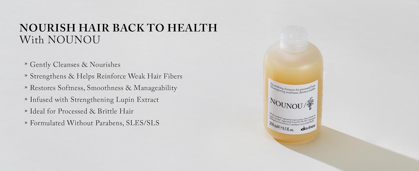 Davines Nounou Shampoo NOURISH HAIR BACK TO HEALTH