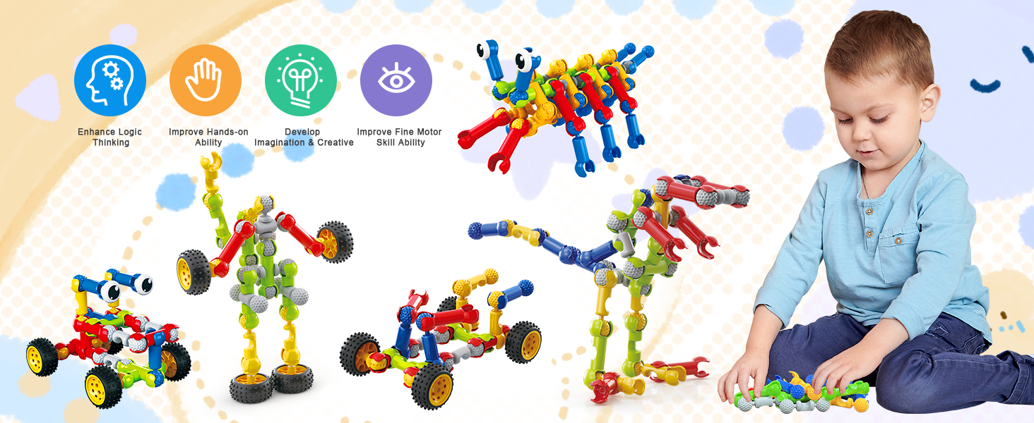 125pcs stem toy