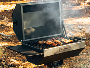 park style charcoal grill, heavy duty charcoal grill, in ground grill, commercial charcoal grill