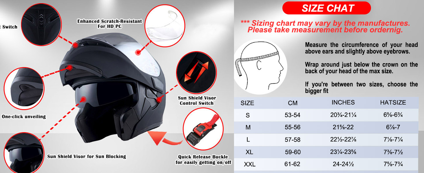 HB89 Size Chart Details