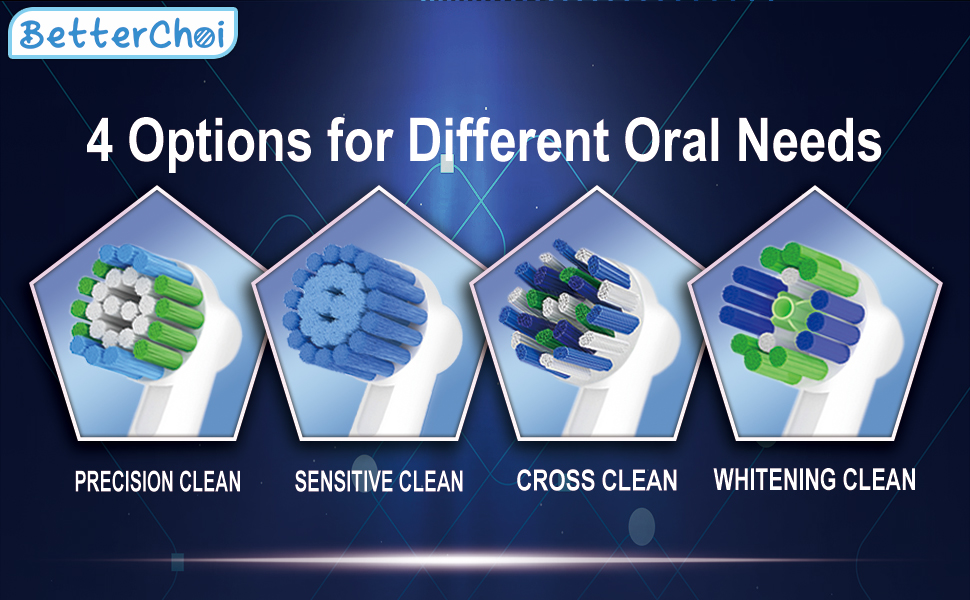 4 types of toothbrush heads