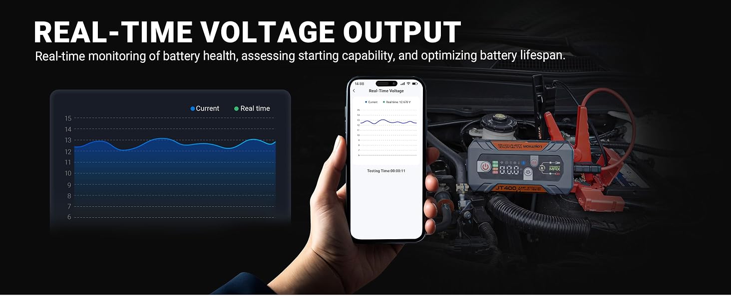O-JT400 jump starter and battery tester