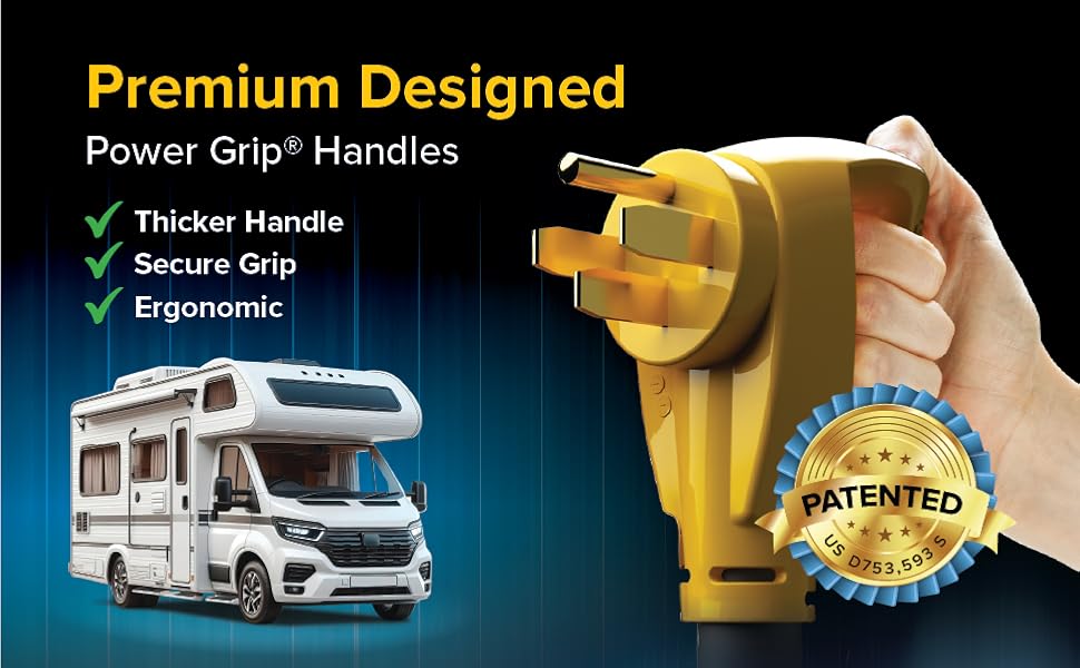 Power Grip; RV extension Cord; Camco; RV electrical accessories; Camper electrical