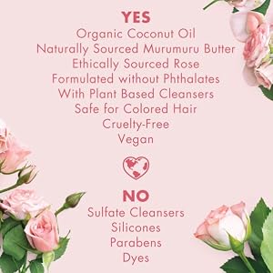 No Sulfate Cleansers, Silicones, Parabens, Dyes