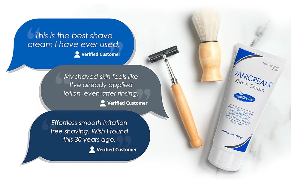 Vanicream shaving cream for smooth irritation-free shave and soft, hydrated skin
