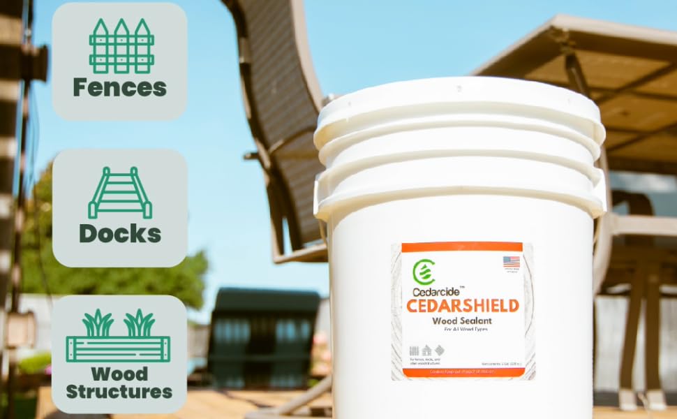 cedarshield for use on fences docks and wood structures