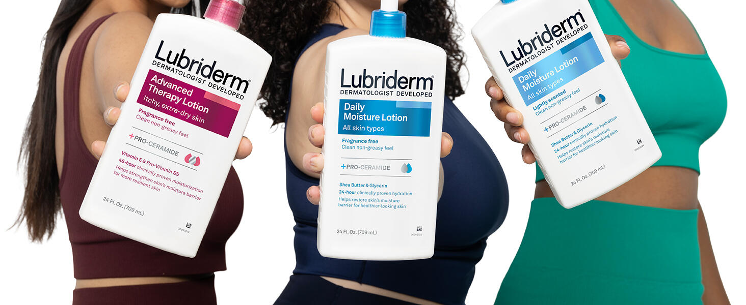 Lubriderm lotion helps restore the skins moisture barrier for healthier-looking skin. Shea butter