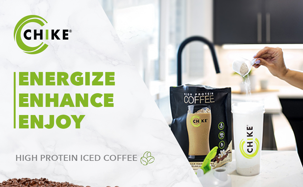 Chike Vanilla High Protein Iced Coffee Energize Enhance Enjoy