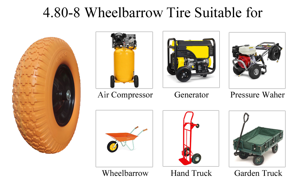 wheel barrel tires 4.80 4.00-8