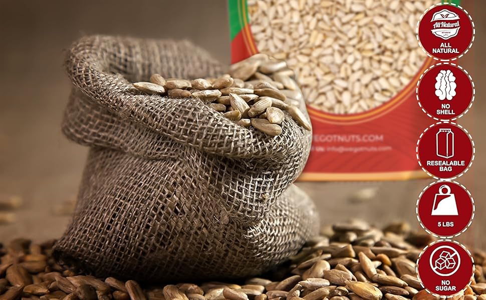 raw sunflower seeds, sunflower seeds to eat, sunflower seeds unsalted, we got nuts
