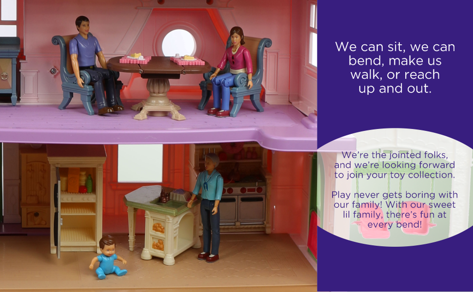doll house family, doll house family dolls, family doll set, sweet lil family dollhouse