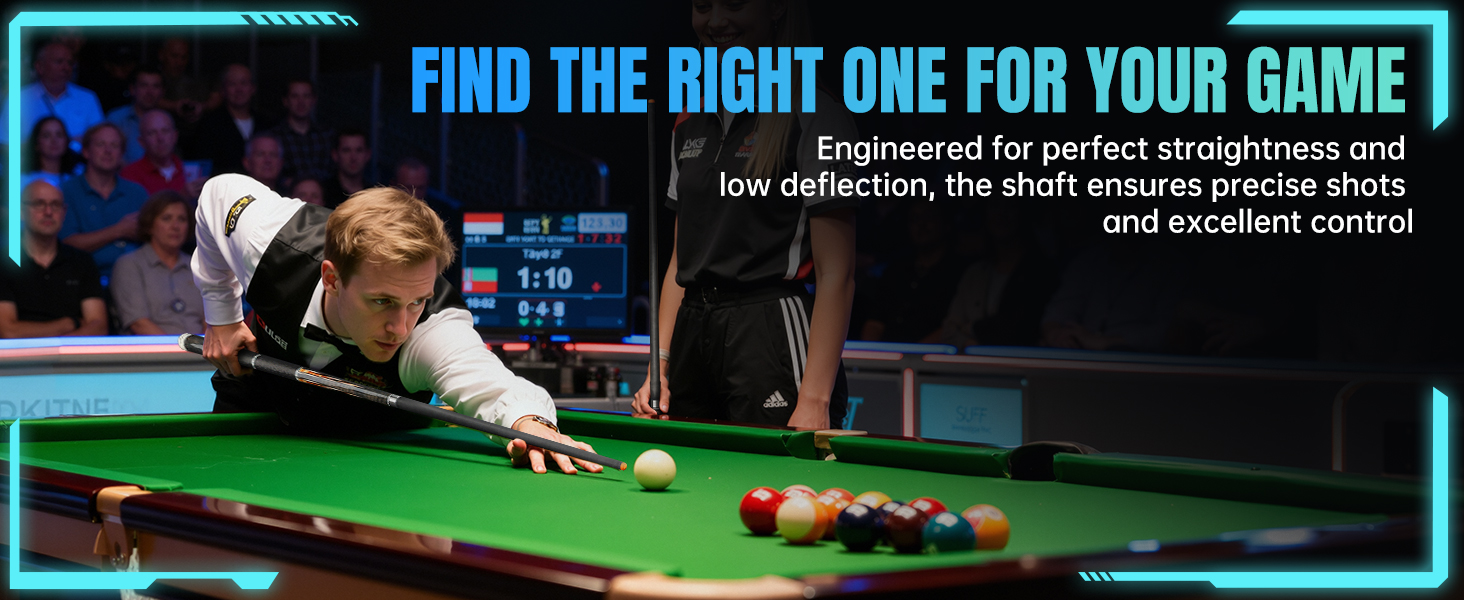 Low Deflection Pool Cues