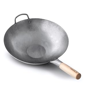 kitchen restaurant Stir-fry real chino lightweight pow wok shop two handle nonstick metal stovetop