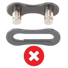 Old style 2-piece bicycle chain quick link