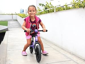 purple balance bike