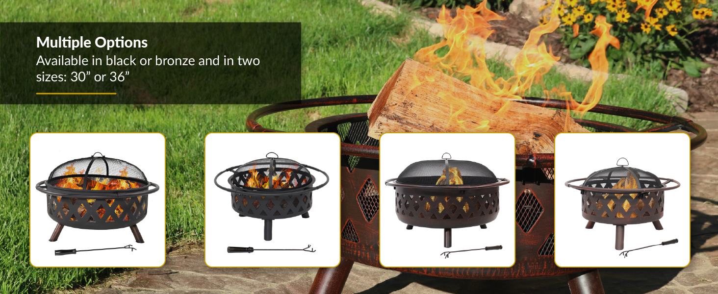 Multiple options available in black or bronze and in two sizes 30 inch diameter or 36 inch diameter