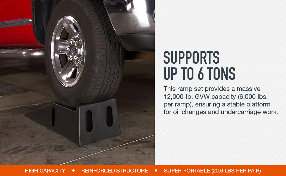 car ramps heavy duty 12000 lb suv truck ramp non skid auto lift garage tire service ramps
