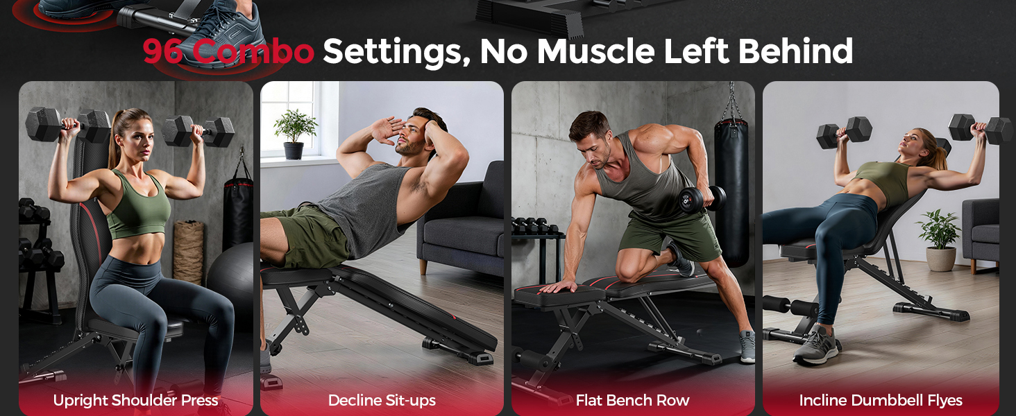 flybird adjustable weight bench workout bench press foldable bench for home gym fitness bench