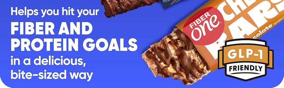 The words helps you hit your fiber goals in a delicious, bite-sized way, GLP-1 friendly