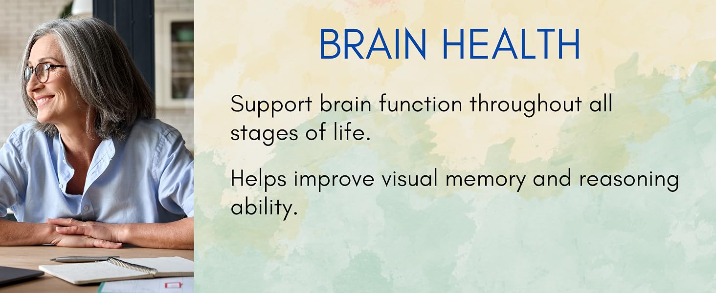 Brain Health: Helps support cognitive function, memory &amp;amp; neuroprotection