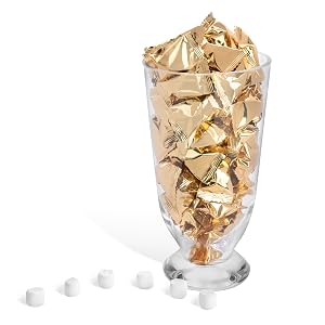 gold buttermints in a jar