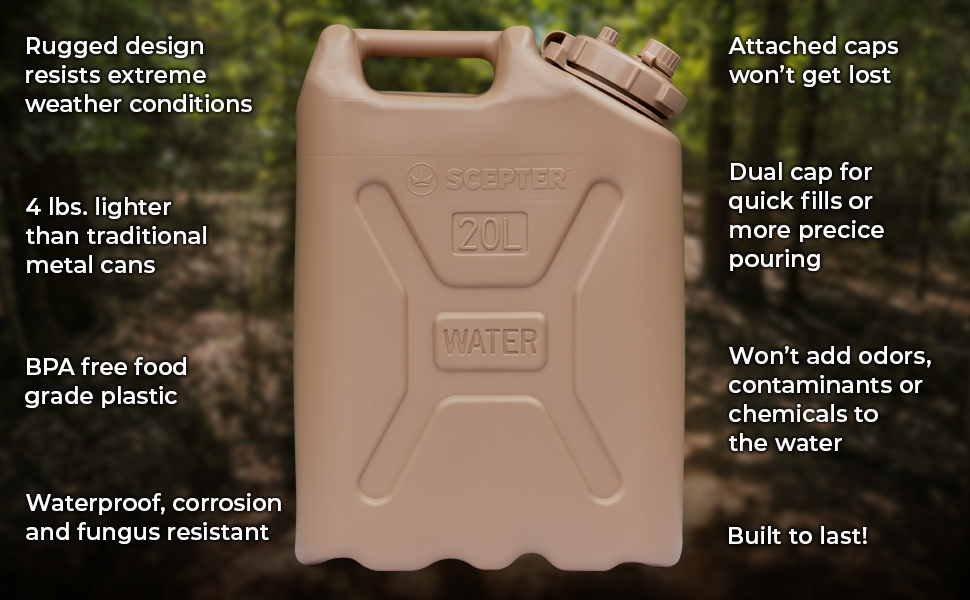 water jerry pump gallon can storage transfer portable military container caddy rv camping prepper
